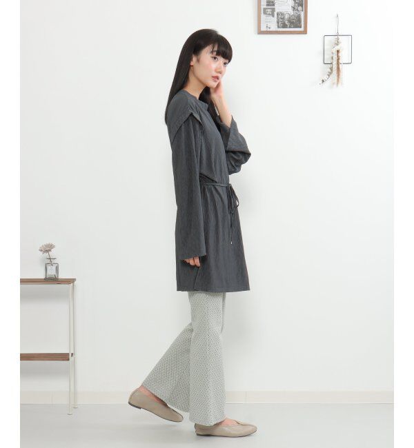 VENCE share style「ラメジャカードフレアパンツ」|デニム|