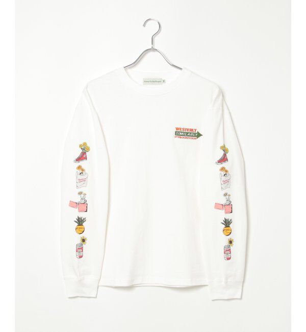 VENCE share style「袖フラワープリントロンT」|Tシャツ・カットソー|