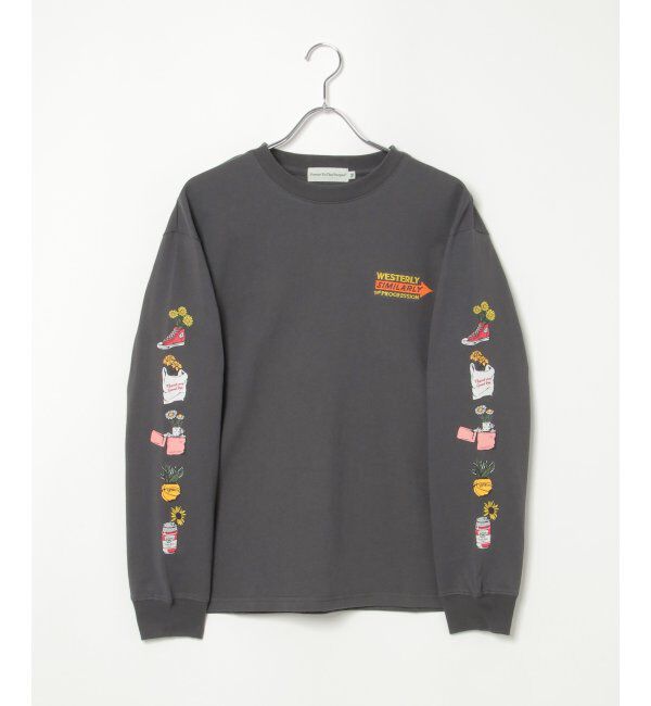 VENCE share style「袖フラワープリントロンT」|Tシャツ・カットソー|