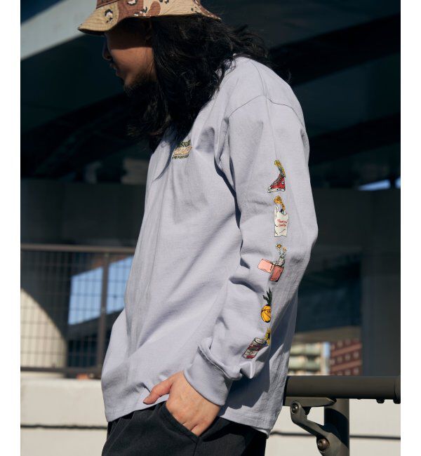 VENCE share style「袖フラワープリントロンT」|Tシャツ・カットソー|