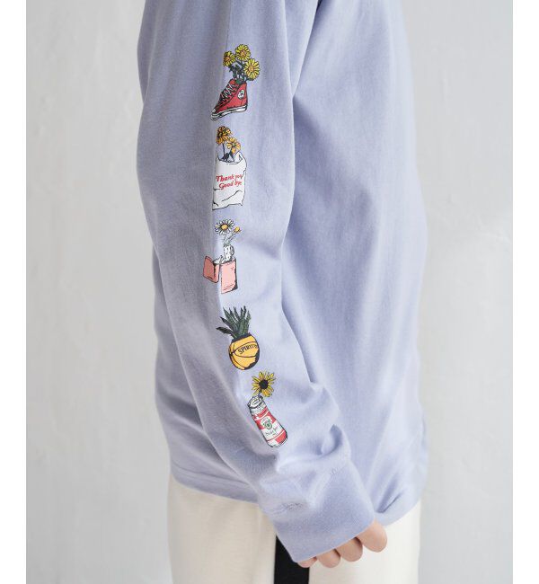 VENCE share style「袖フラワープリントロンT」|Tシャツ・カットソー|