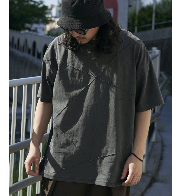 VENCE share style「ピグメントピンタックビックT」|Tシャツ・カットソー|