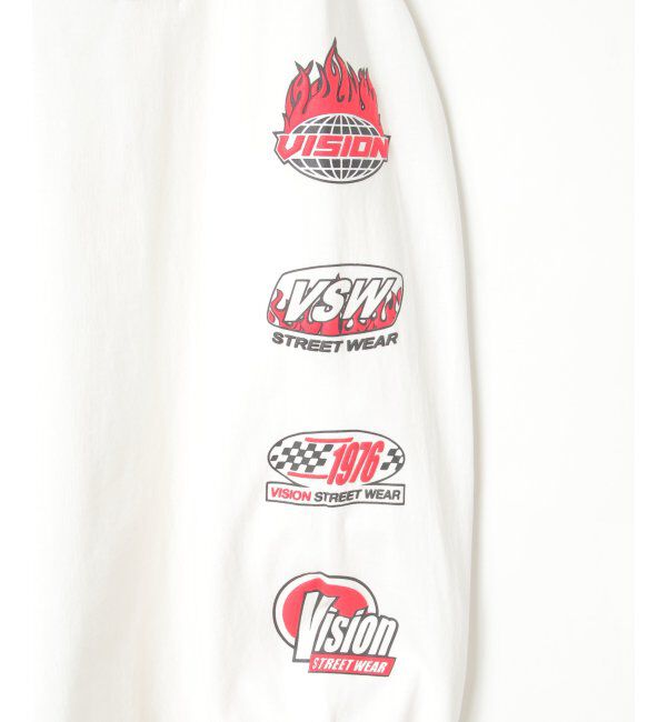 VENCE share style「VISION STREET WEAR ヴィジョンストリートウェア ロゴ袖プリントロンTシャツ」|Tシャツ・カットソー|