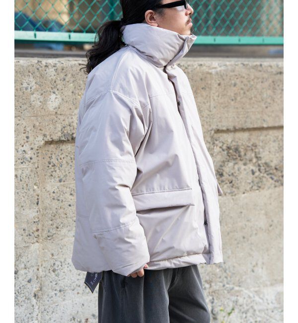 VENCE share style「ポリタスラン中わたハーフジャケット」|その他|ライトグレー