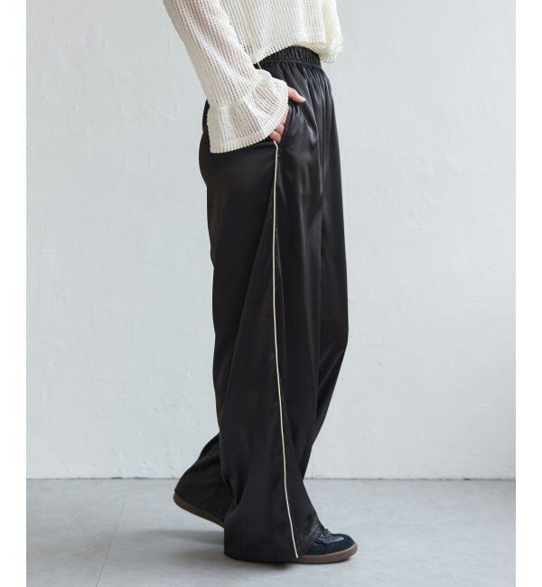 VENCE share style「サテンサイドラインパンツ」|デニム|