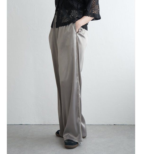 VENCE share style「サテンサイドラインパンツ」|デニム|