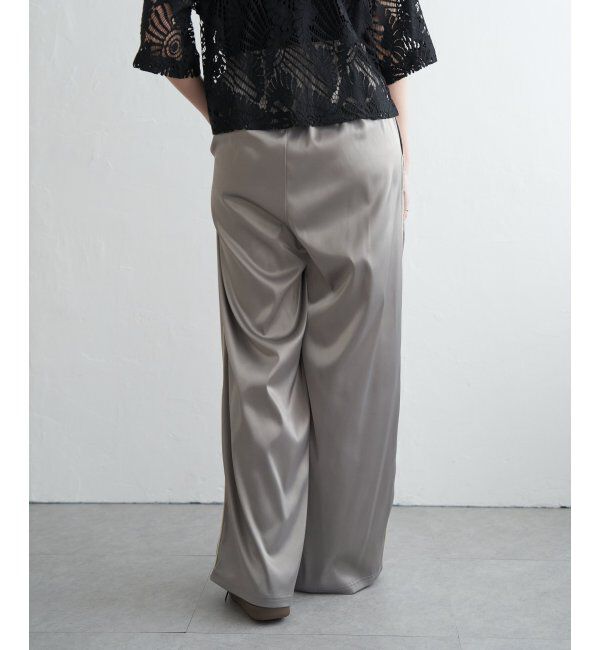 VENCE share style「サテンサイドラインパンツ」|デニム|