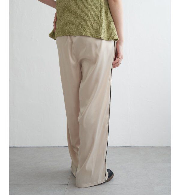 VENCE share style「サテンサイドラインパンツ」|デニム|