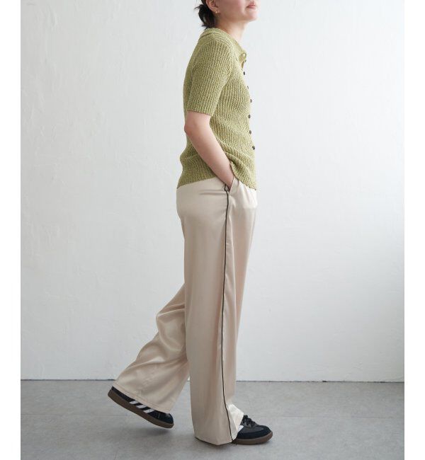 VENCE share style「サテンサイドラインパンツ」|デニム|