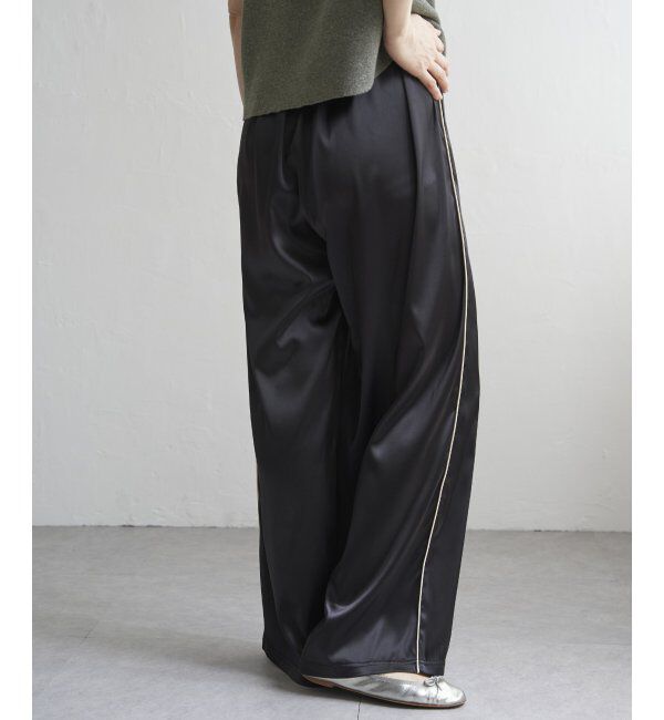 VENCE share style「サテンサイドラインパンツ」|デニム|