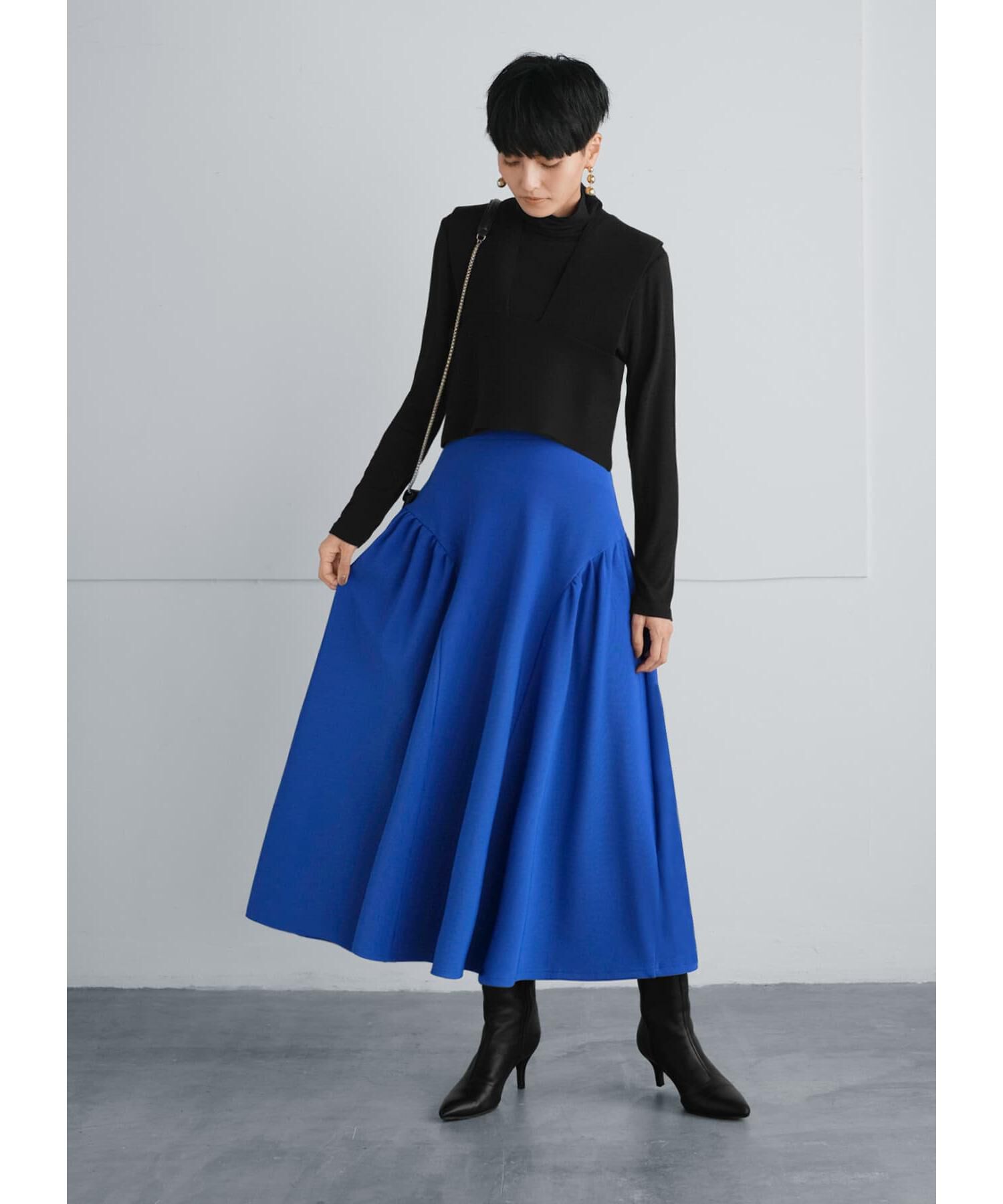 STYLE DELI「ラウンドギャザーフレアスカート」|フレア|