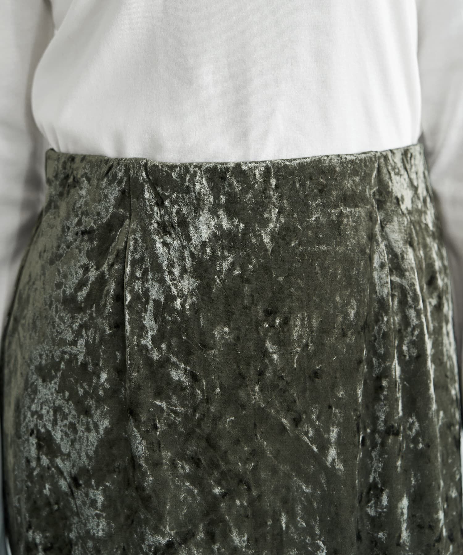 STYLE DELI「クラッシュベロア伸縮ストレートスカート」|スカート|