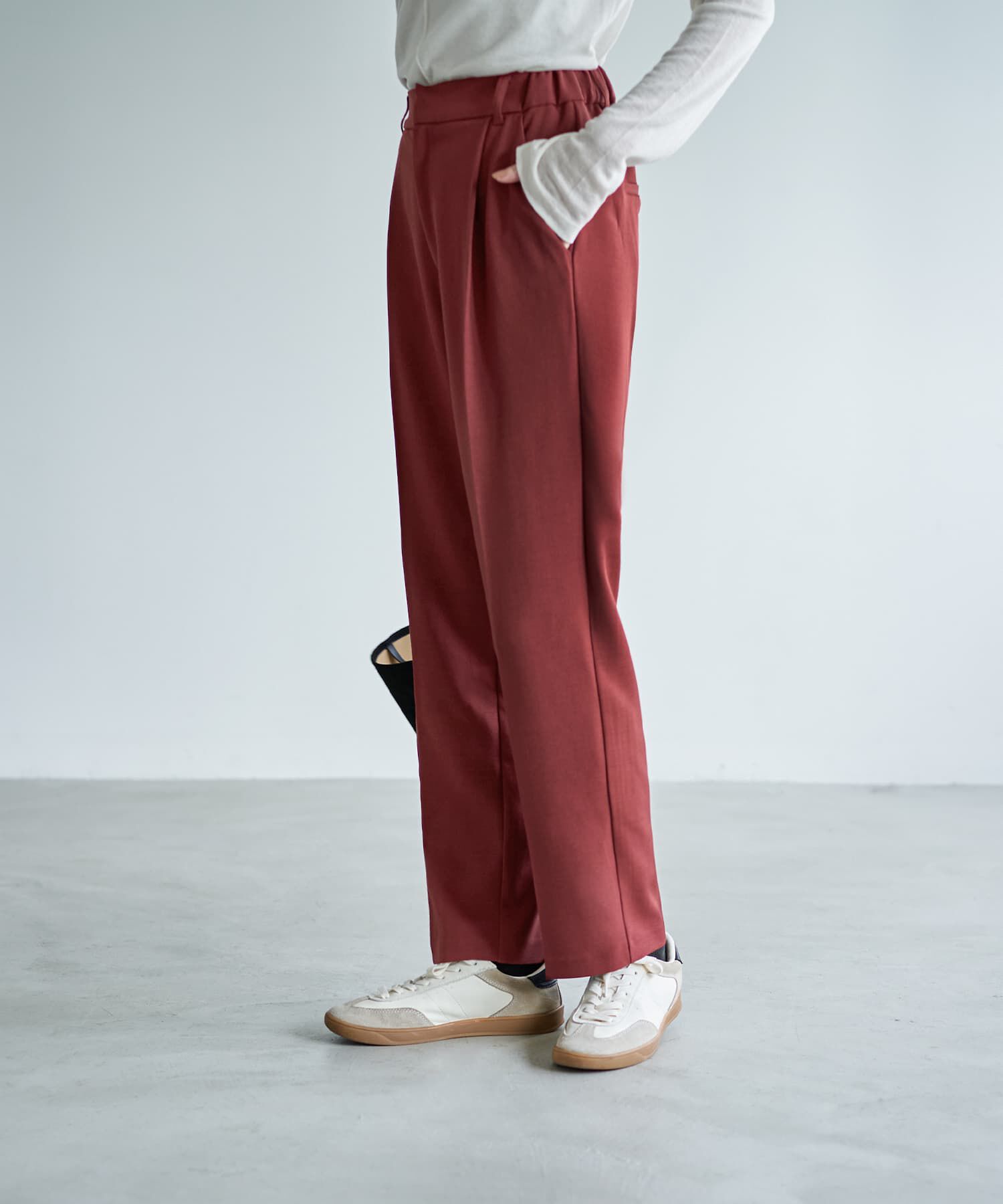 STYLE DELI「ストレッチツイルBASICタックパンツ」|スラックス|