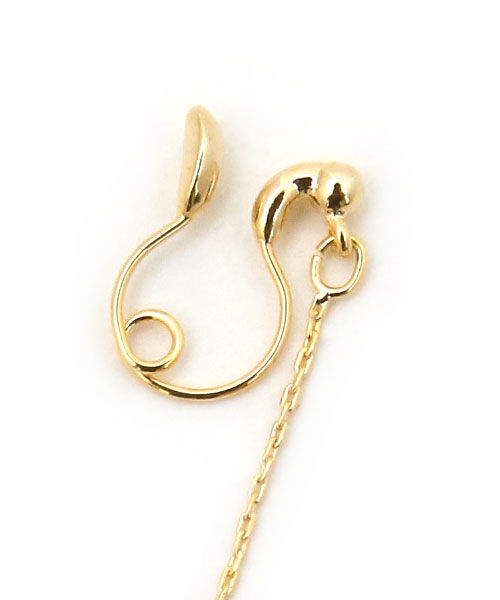 colleca la「ループフィット・小粒ストーンのチェーンイヤリング」|イヤリング|