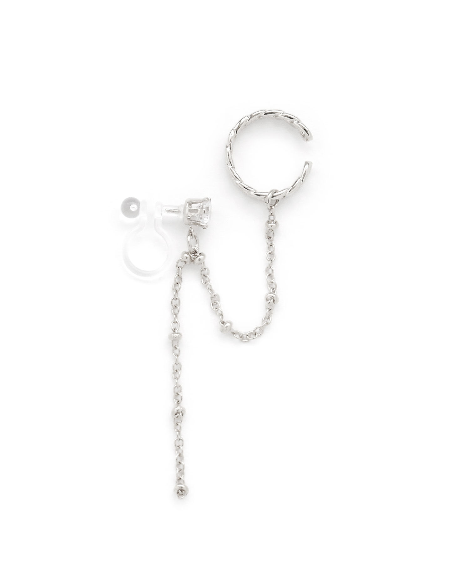 colleca la「チェーンイヤーカフ&times;ストーン樹脂イヤリング」|イヤーカフ|