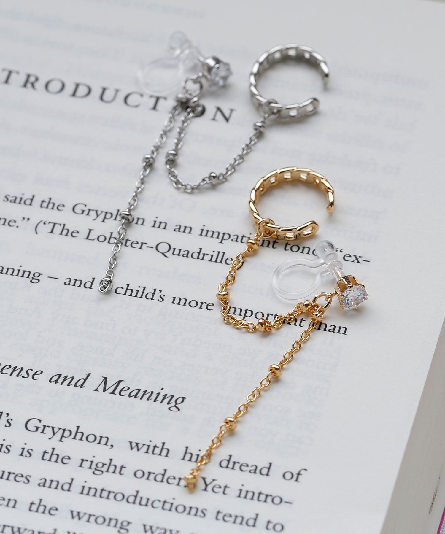 colleca la「チェーンイヤーカフ&times;ストーン樹脂イヤリング」|イヤーカフ|