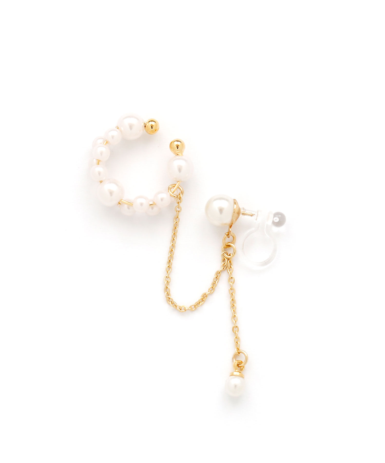 colleca la「パールイヤカフ&times;パール樹脂イヤリング」|イヤーカフ|