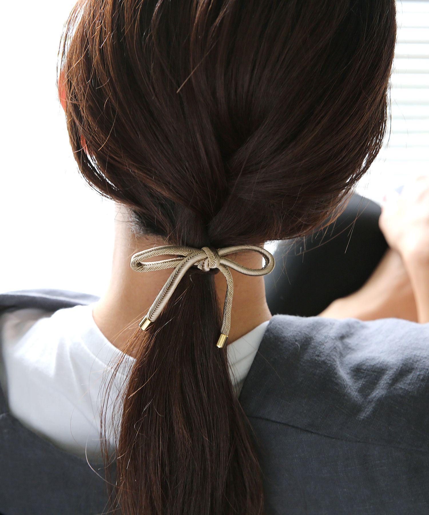 colleca la「ヘリンボーン コードリボンヘアゴム」|ヘアゴム・シュシュ|