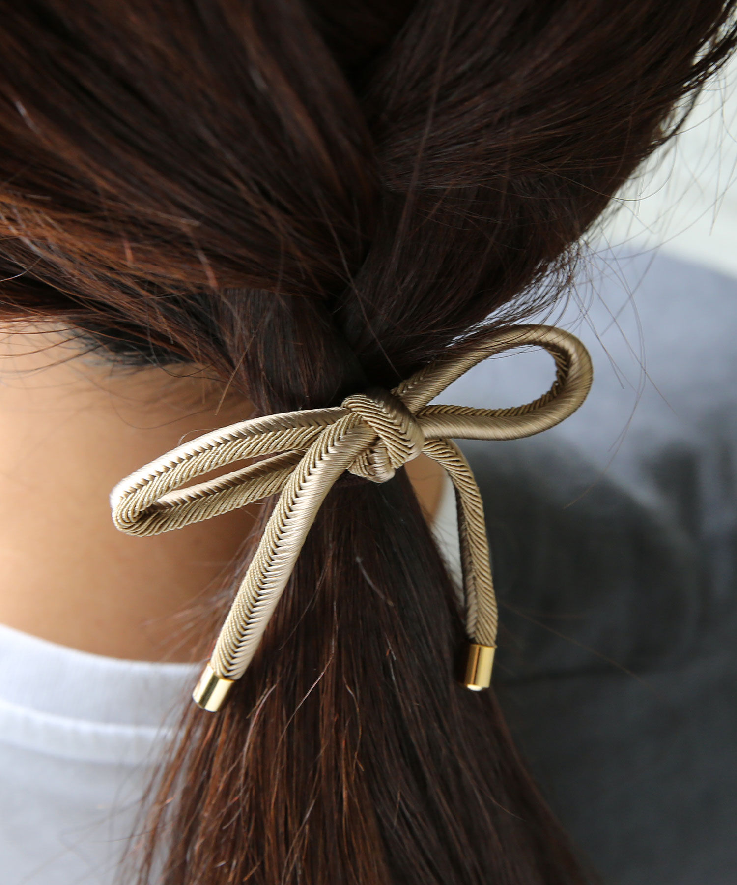 colleca la「ヘリンボーン コードリボンヘアゴム」|ヘアゴム・シュシュ|