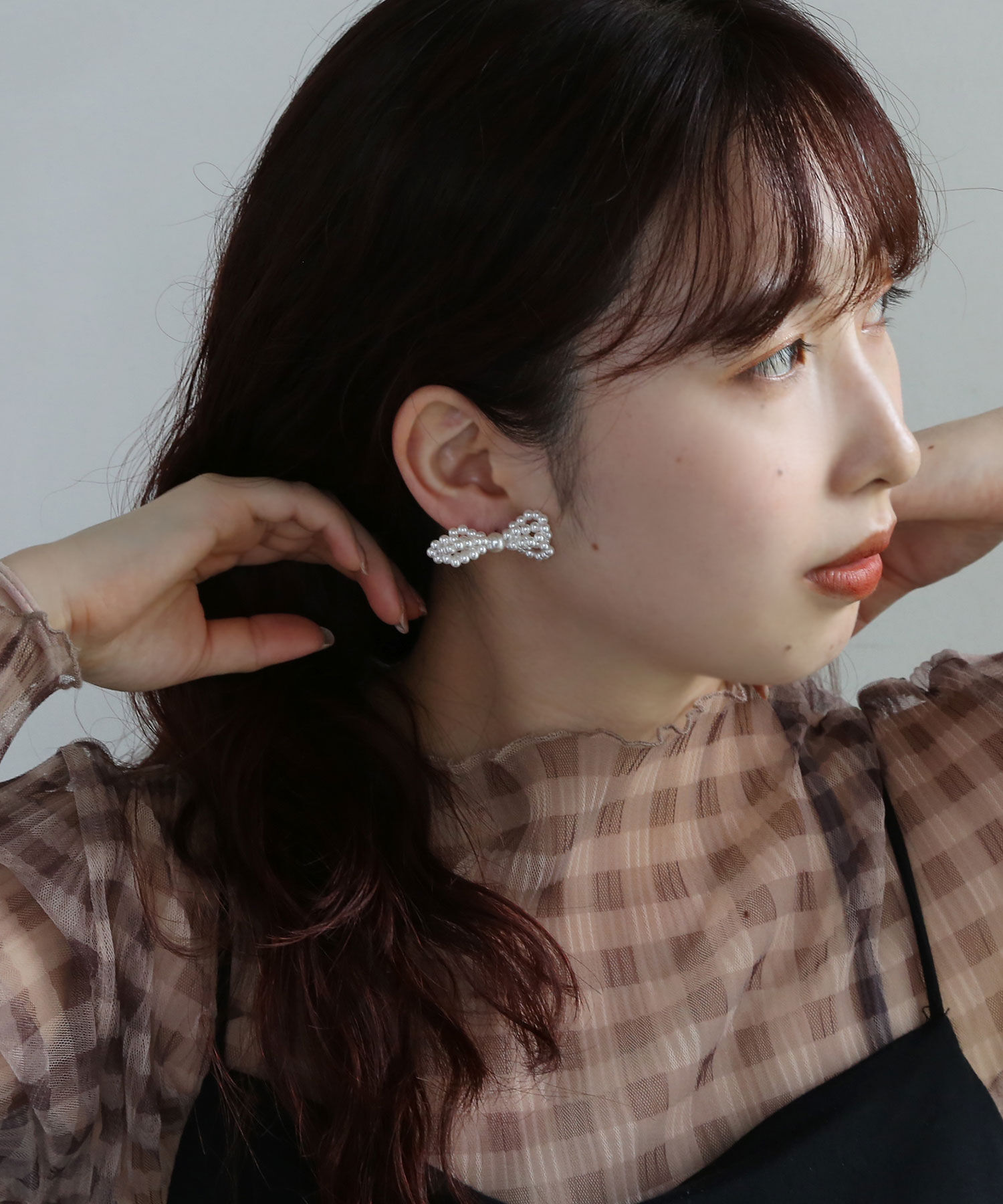 colleca la「パール/ビーズリボンピアス」|ピアス|