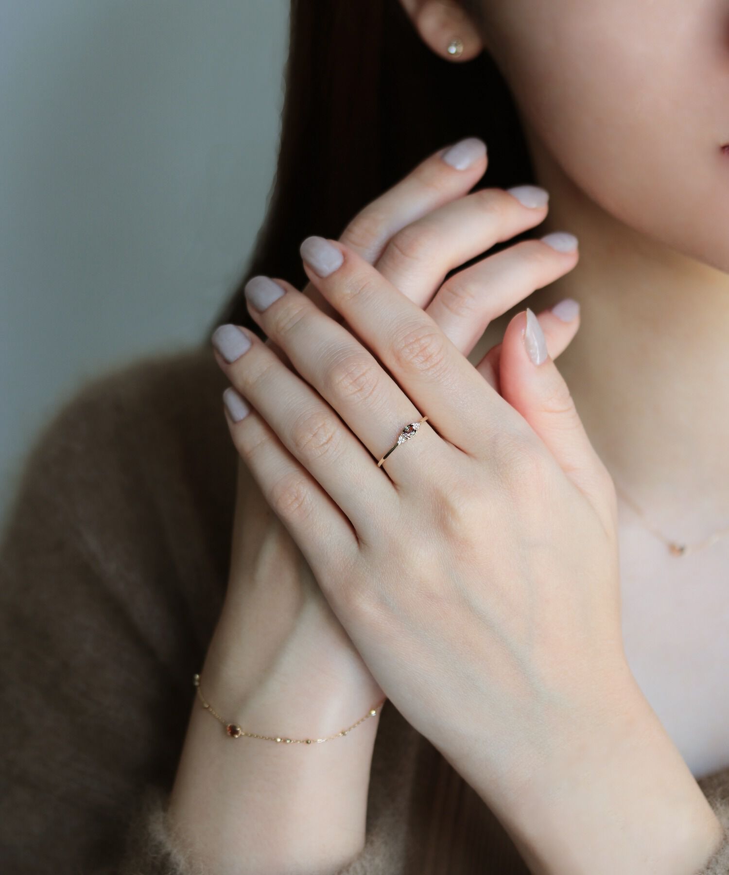 NOIR DE POUPEE「K10 アンダリューサイト&times;CZ リング」|リング|