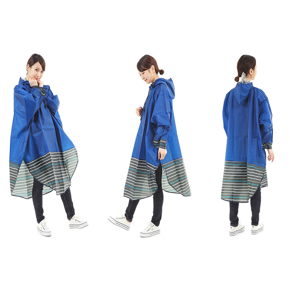BACKYARD FAMILY「レインポンチョ レディース おしゃれ 通販 自転車 通勤 通学 レインコート ポンチョ ひさし」|レインコート|ブルー3