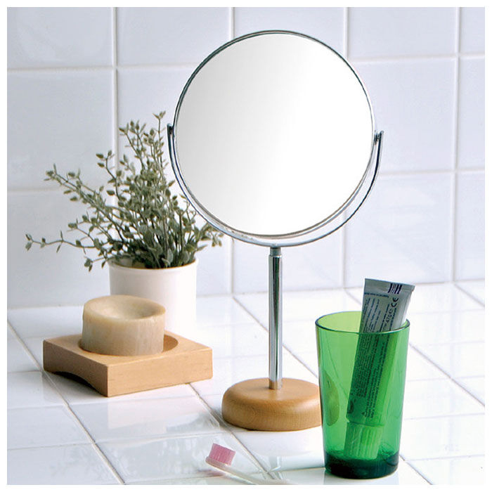 BACKYARD FAMILY「スタンドミラー 卓上 通販 丸い 鏡 化粧鏡 丸ミラー 拡大鏡 卓上ミラー 洗面鏡 トイレ 卓上鏡」|その他|