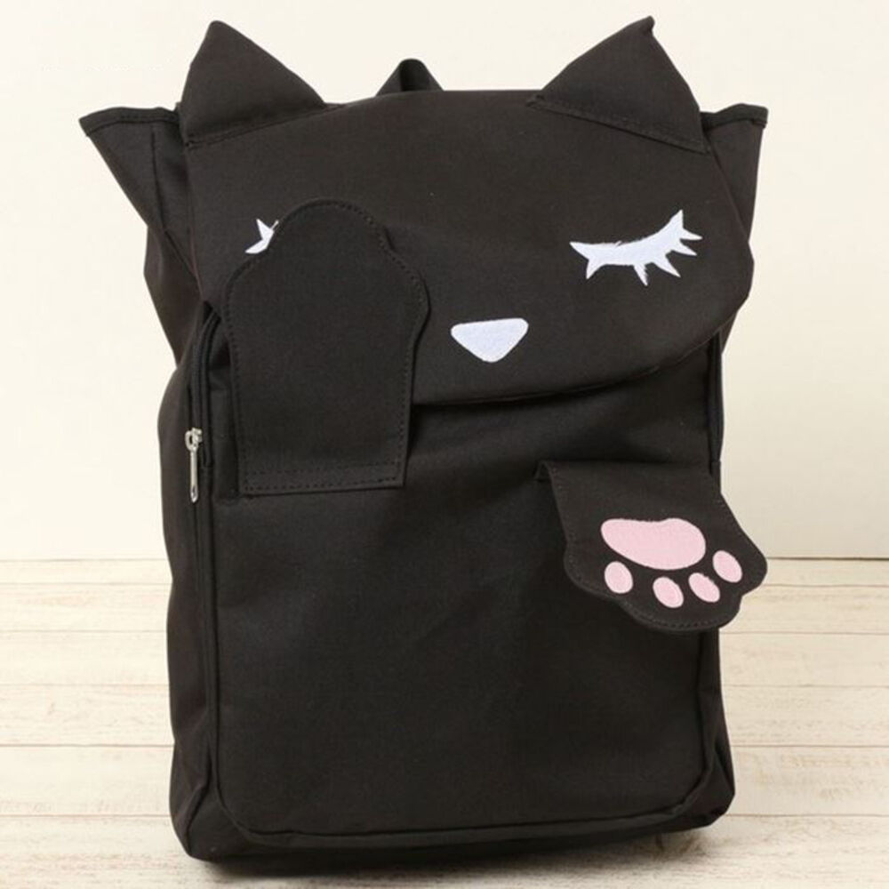 BACKYARD FAMILY「リュック ねこ 通販 リュックサック デイパック バックパック 猫モチーフ おすましプーちゃん」|リュック|ブラック1