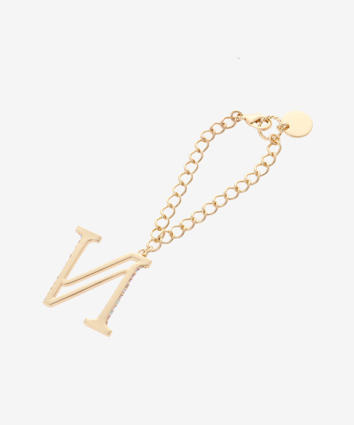 Samantha Vega「サイドビジューイニシャルバッグチャーム(N)」|チャーム・キーホルダー|