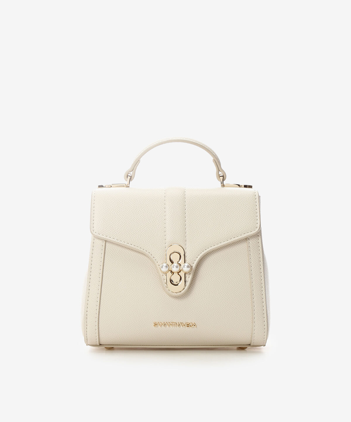 Samantha Vega「3連パールショルダーバッグ」|ショルダー・メッセンジャー|ホワイト