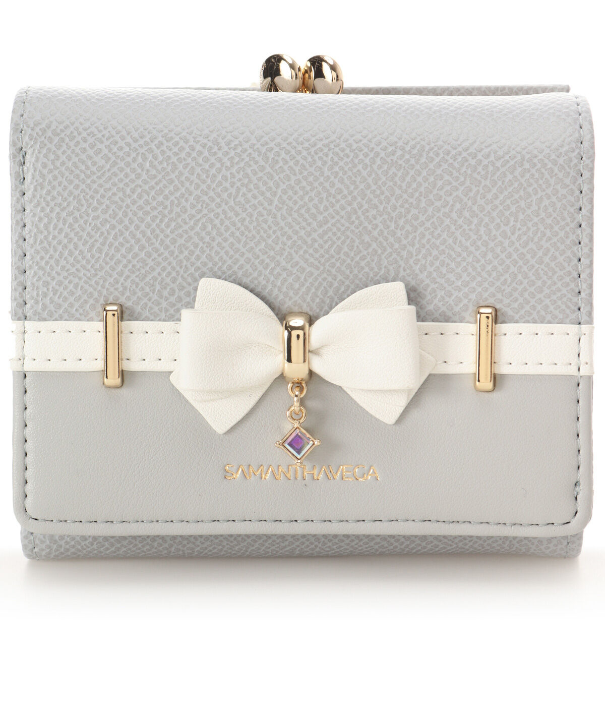 Samantha Vega「バイカラーアクセントリボン折財布」|財布|