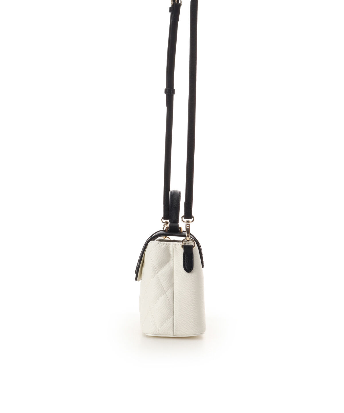 Samantha Vega「スクエアビジューキルトフラップショルダーバッグ」|ショルダー・メッセンジャー|