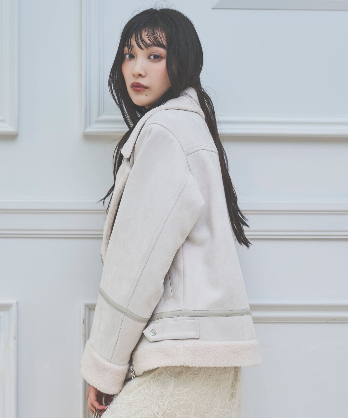 アンドクチュール「ムートンボアライダースブルゾン」|その他|