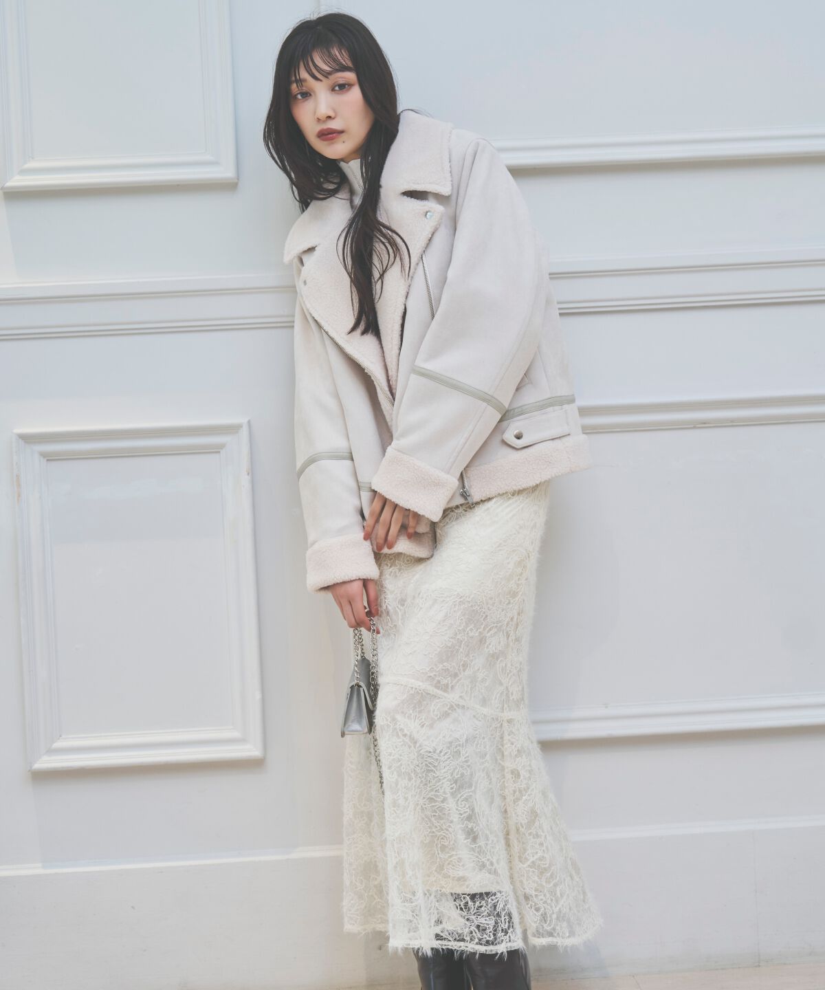 アンドクチュール「ムートンボアライダースブルゾン」|その他|