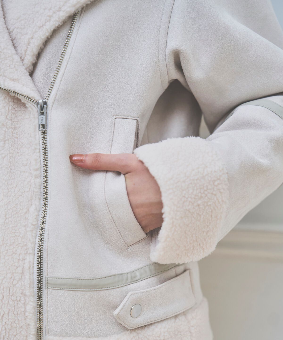 アンドクチュール「ムートンボアライダースブルゾン」|その他|