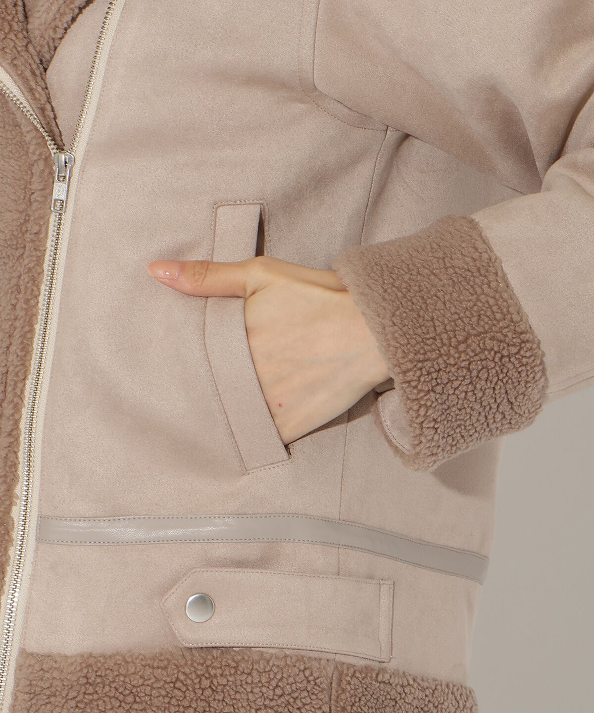 アンドクチュール「ムートンボアライダースブルゾン」|その他|