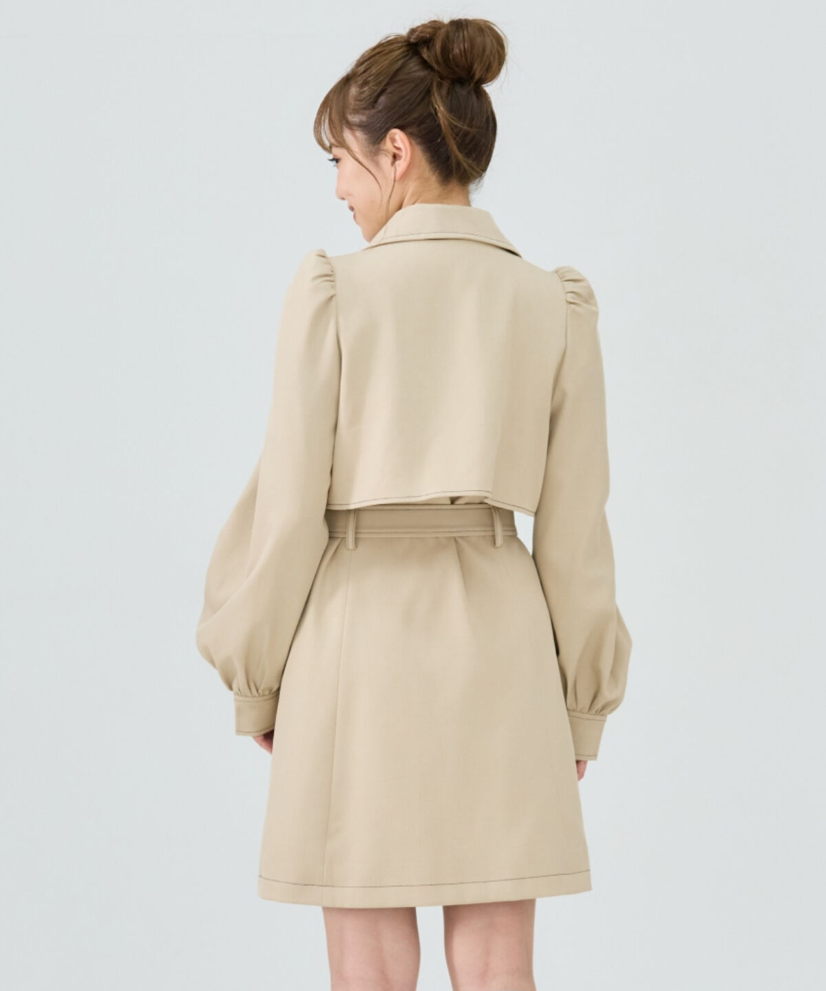 REDYAZEL「パフスリーブミニトレンチコート」|トレンチコート|