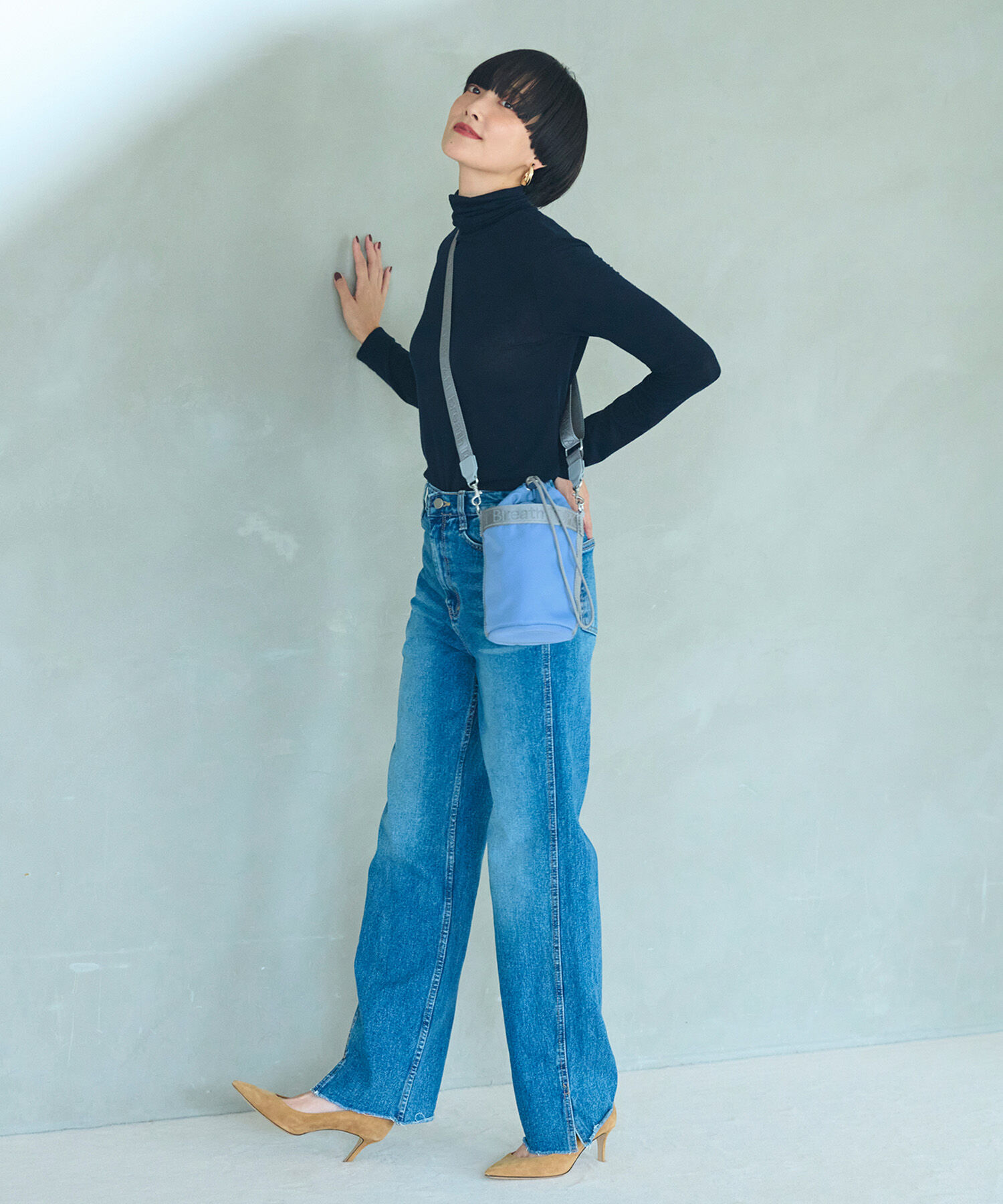 TOPKAPI BREATH「【Breath TOPKAPI】Freely フリーリー ナイロン ロゴテープ バケツ 巾着 ショルダーバッグ」|ショルダー・メッセンジャー|