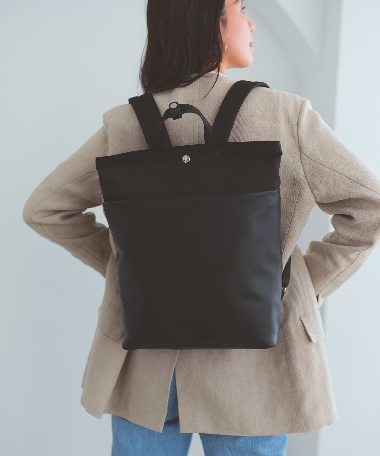 TOPKAPI BREATH「【Breath TOPKAPI】LINEA リネア レザーコンビ リュック バックパック　A4 / 軽量」|リュック|