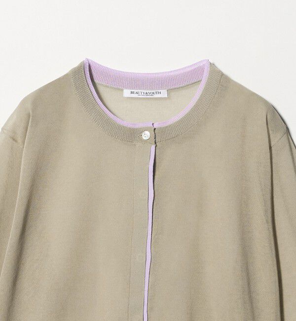 BEAUTY&YOUTH UNITED ARROWS「ライン クルーネック カーディガン ウォッシャブル」|カーディガン|