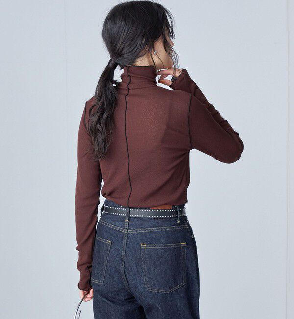 SHIPS for women「〈手洗い可能〉ドライタッチ リブ タートル」|Tシャツ・カットソー|