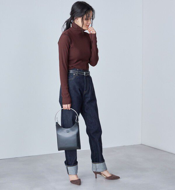 SHIPS for women「〈手洗い可能〉ドライタッチ リブ タートル」|Tシャツ・カットソー|