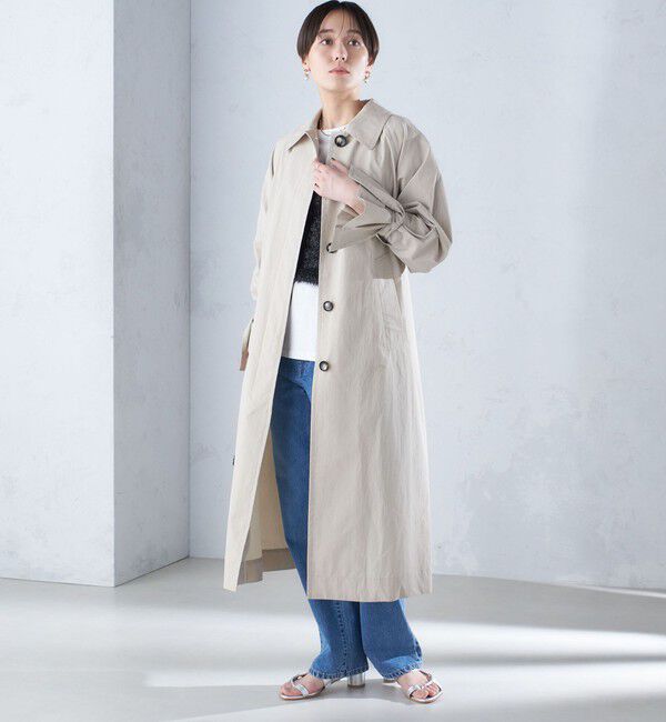 SHIPS for women「〈手洗い可能〉ロング ステンカラー コート 24SS ◇」|ステンカラーコート|