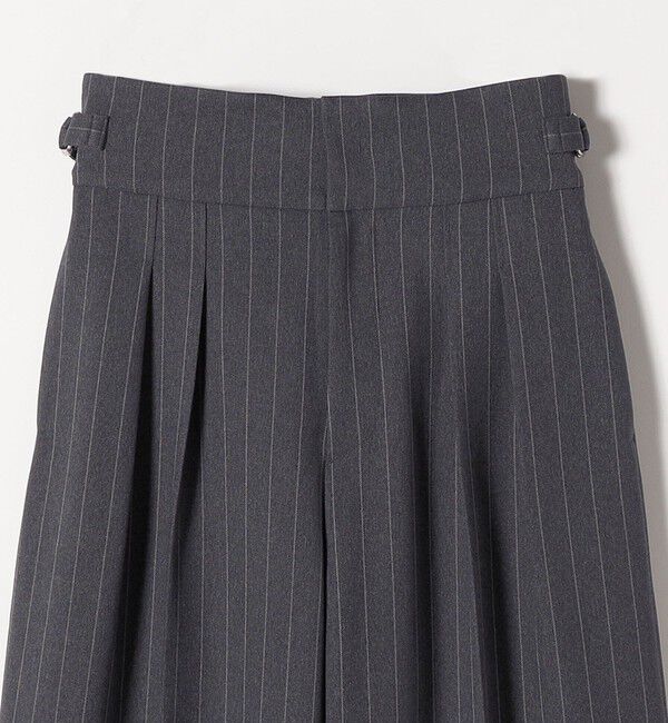 quaranciel「quaranciel:〈洗濯機可能〉ストライプ ハイウエスト ワイドパンツ」|その他|