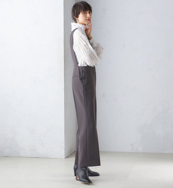 SHIPS for women「〈手洗い可能〉ストレッチ サロペット」|オールインワン|