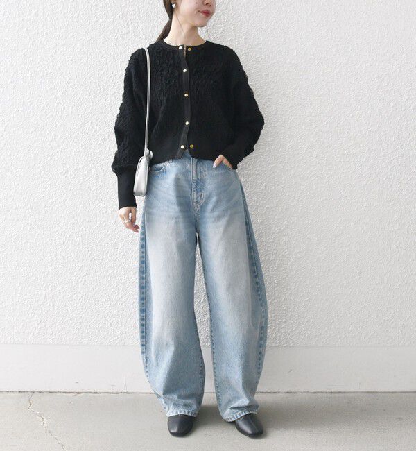 SHIPS any「【WEB限定】SHIPS any:〈手洗い可能〉ジャカード バンピー コンパクト カーディガン」|カーディガン|