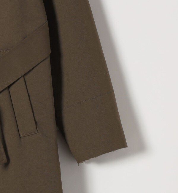 SHIPS any「FLAT YOU: ポリエステル ムートン ボア ロング コート」|ステンカラーコート|