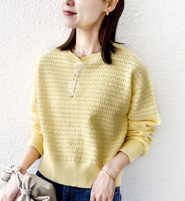 SHIPS for women「〈手洗い可能〉柄編み 2WAY カーディガン」|カーディガン|