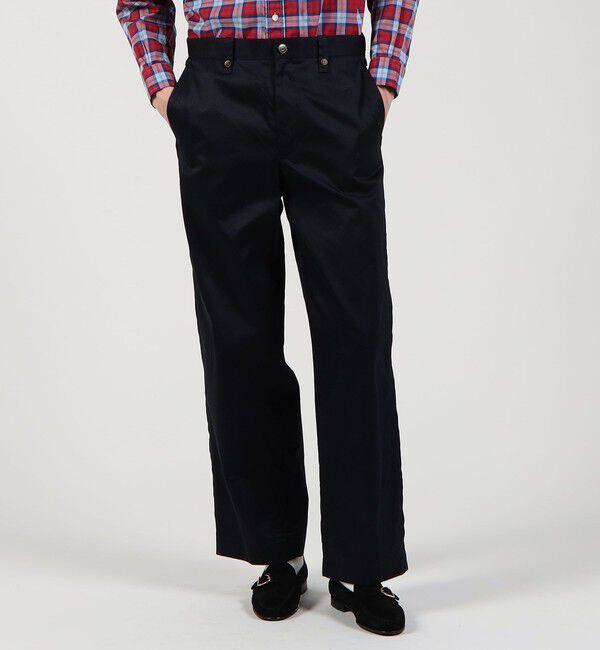 TOMORROWLAND MENS「スーピマコットン チノクロス バレルパンツ」|チノ|