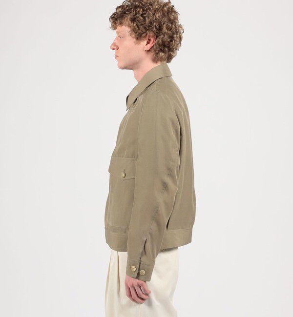 TOMORROWLAND MENS「シルク フライトジャケット」|ブルゾン・スタジャン|